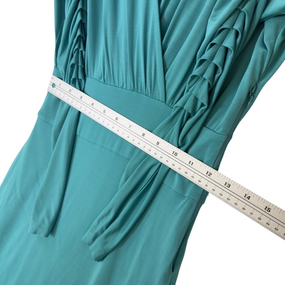 GUESS Marciano Long Draped Sleeves Women's Party/Cocktail Dress Green, Size XS - Picture 8 of 11